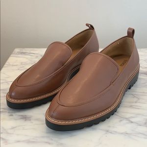 Susina Kaira leather lug sole loafer- brown